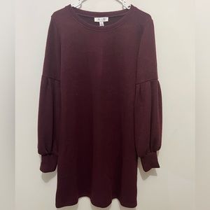 Maroon Sweater Dress